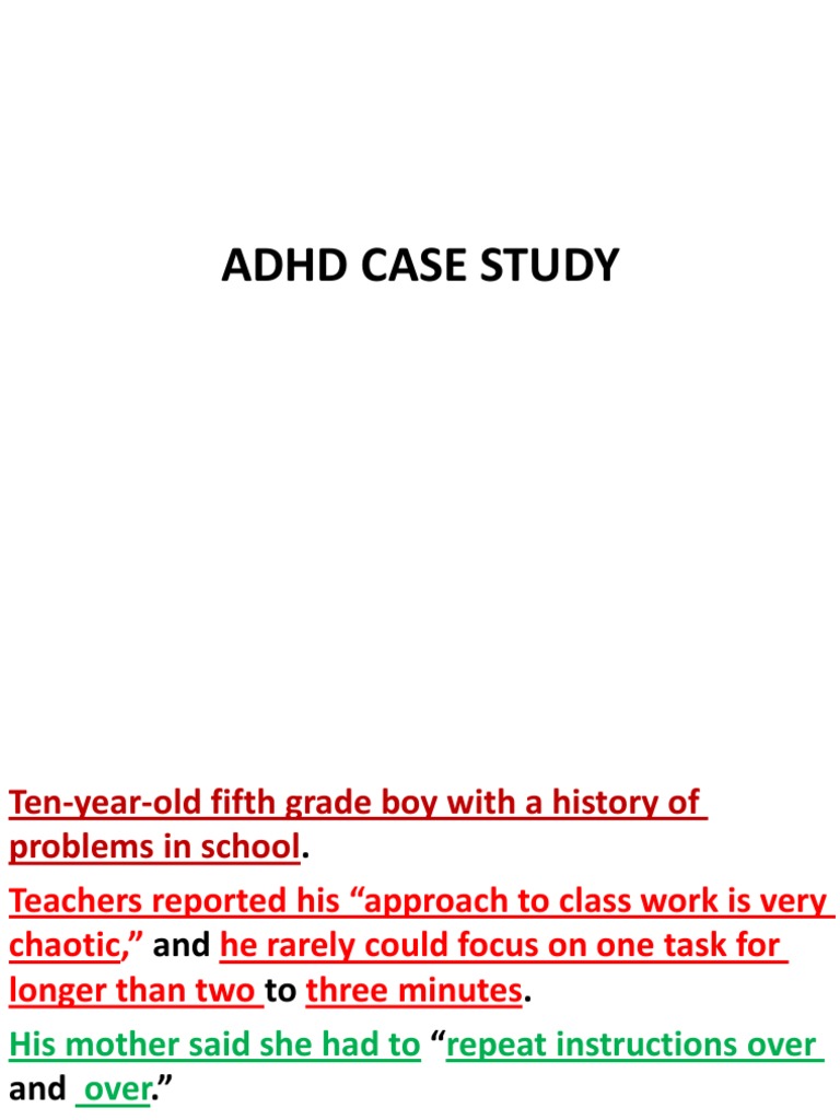 adhd case study pdf