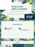 Evaluasi Pembelajaran: Dosen Pengampu: Dr. Eva Eri Dia, S.PD,.M.PD