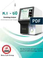 Hematology Analyzer: The L at e S T Ve R S I On and S Mar T One of T He Ge NR Ui KT-6400 He Mat Ol Ogy Anal Yze R