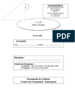 Document de Liaison Entreprise - Formation