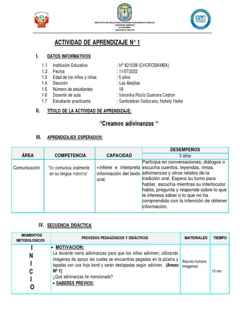 Creación de Adivinanzas para Niños | PDF | Aprendizaje | Mente