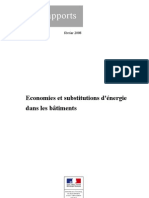 Economies Et Substitutions D'énergie Dans Les Bâtiments - 2008 - Conseil Général Des Ponts Et Chaussées