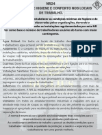 NR24 Condições de Higiene e Conforto nos Locais de Trabalho.