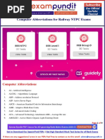Computer Abbreviations For Railway NTPC Exams
