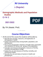 Demography and Population Study - RVU - MPH - 2022