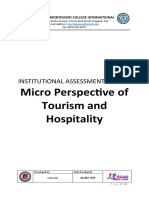 Micro Perspective of Tourism and Hospitality
