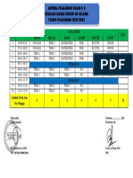 Jadwal Pelajaran Kelas 6 B