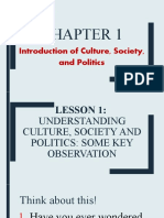 Understanding Culture, Society, and Politics - Introduction