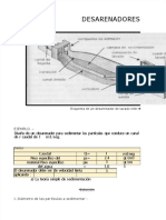 Diseño de desarenador para sedimentar partículas de 0.5 mm