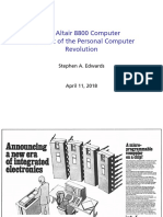 The Altair 8800 Computer The Start of The Personal Computer Revolution