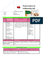 Expresamos La Estimaciòn Del Tiempo.