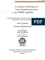 Performance Analysis and Design of A Discreet Cosine Transform Processor Using CORDIC Algorithm
