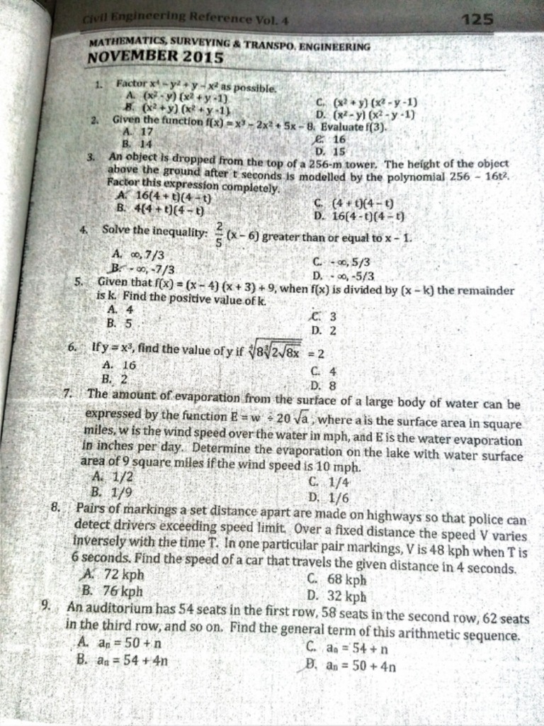 Ce Ref Part 4 Math | PDF