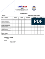 Attendance Sheet f2f