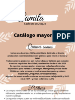 Catálogo de prendas de moda Camila