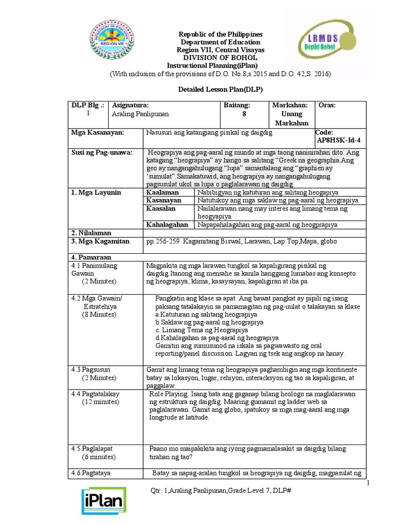 Ap DLP 8 Q1 | PDF