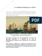 A fuga da Família Real Portuguesa para o Brasil em 1807