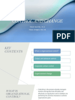 Control Methods and Organizational Change Techniques