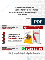 Delito de incumplimiento de obligación alimentaria y la importancia de la interpretación y circunstancia precedente PDF gratis