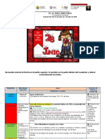 Cronograma semanal de actividades 27 junio-1 julio 2022