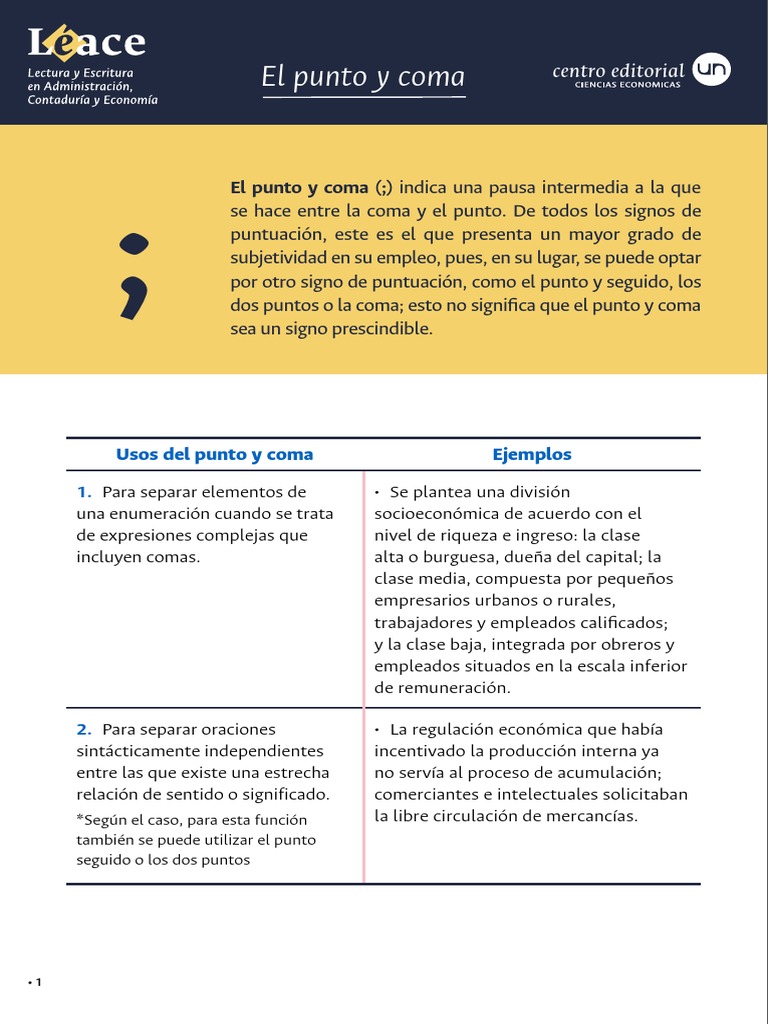 Ejemplos De Uso Del Punto Y Coma 500x403