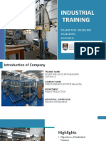 Industrial Training: Dzarif Nur Haziq Bin Damahuri 2019346521