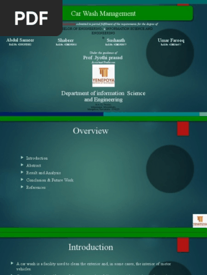 Car wash management ppt
