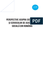 Perspective Asupra Sistemului S I Serviciilor de Asistent A Sociala Din Roma Nia