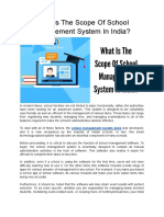 Scope Of School Management System In India