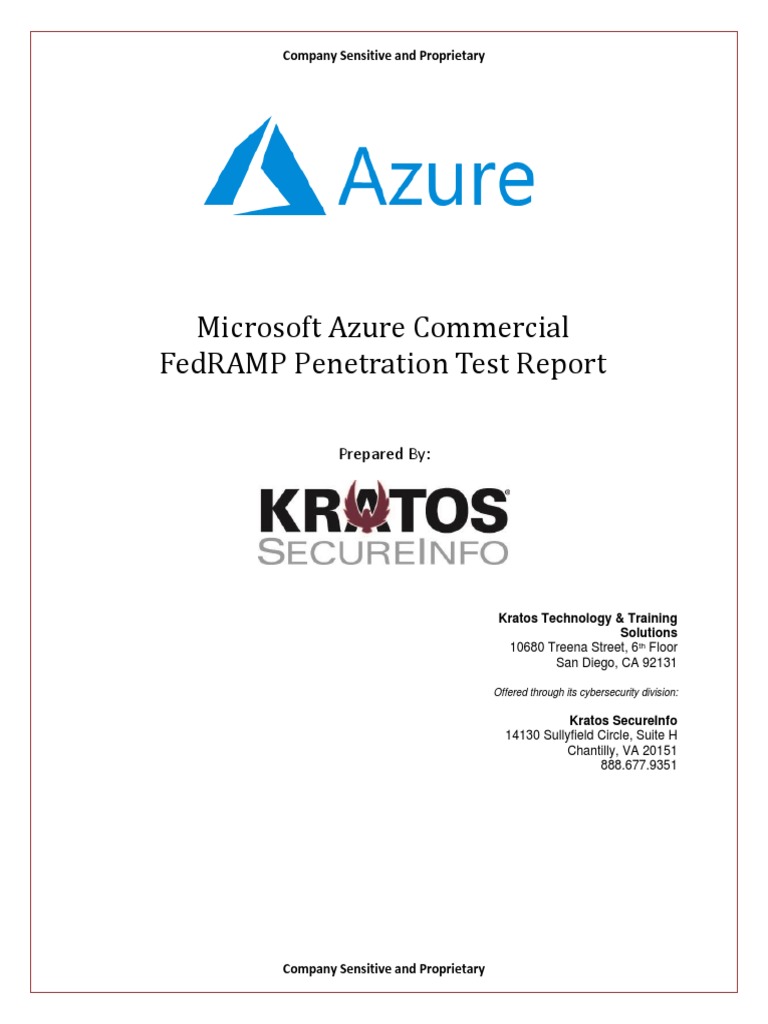 Microsoft Azure Commercial Penetration Test Report 20190613 | PDF | World  Wide Web | Internet & Web