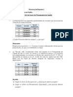 Presupuesto Capital Proyectos Rendimiento