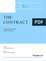 THE CONSTRUCTION Contract Cover Page