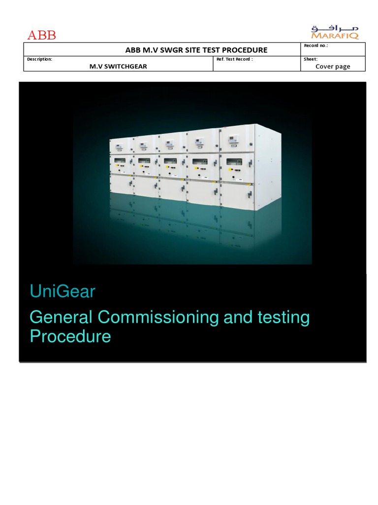 MV Switchgear On-Site Testing Procedure | PDF | Transformer | Voltage