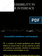 ACCESSIBILITY AND BIOMETRIC GUIDELINES FOR NARRATIVE UIs