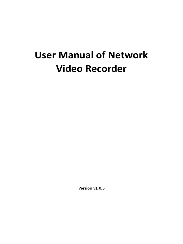 GW78 Network Video Recorder User Manual PDF Ip Address File