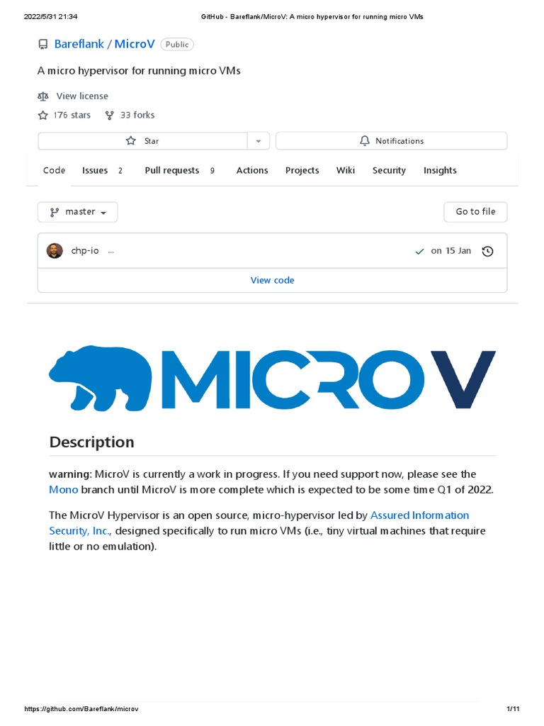 GitHub - Bareflank - MicroV - A Micro Hypervisor For Running Micro VMs ...