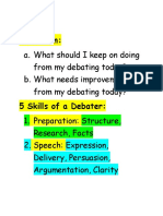 The 5 Skills of A Good Debater