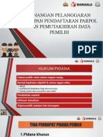 Penanganan Pelanggaran Tahapan Pendaftaran Paprpol Dan Pemutakhiran Data