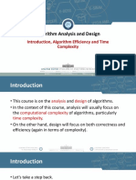 1 - Introduction, Algorithm Efficiency and Time Complexity