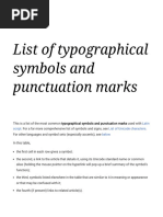 List of Typographical Symbols and Punctuation Marks - Wikipedia