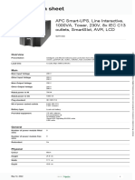 Product Data Sheet: Apc Smart-Ups, Line Interactive, 1000va, Tower, 230V, 8X Iec C13 Outlets, Smartslot, Avr, LCD
