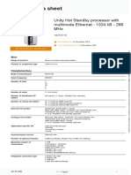 Product Data Sheet: Unity Hot Standby Processor With Multimode Ethernet - 1024 KB - 266 MHZ