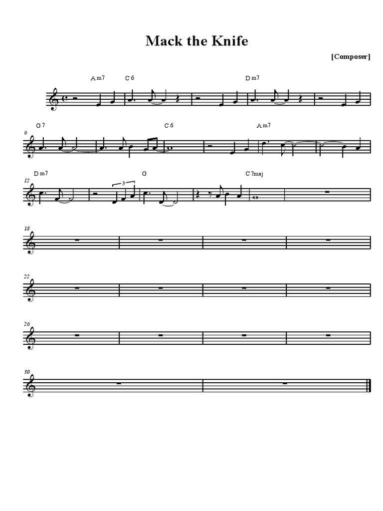 Mack The Knife PDF