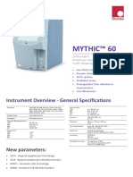 Mythic™ 60: Instrument Overview - General Specifi Ca Ons