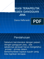 Komunikasi Terapeutik Pada Pasien Gangguan Jiwa