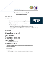 Cot 2 Production Cost