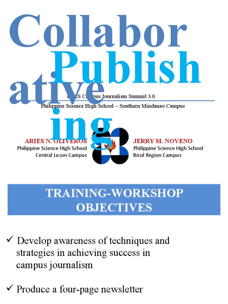 Campus Journalism Workshop Guide | PDF | Page Layout | Cognitive Science