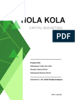 Hola Kola: Capital Budgeting