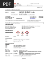 PAC Powder Safety Data Sheet | PDF | Water | Sodium Carbonate