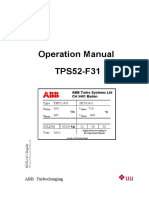 Operation Manual TPS52-F31: ABB Turbocharging